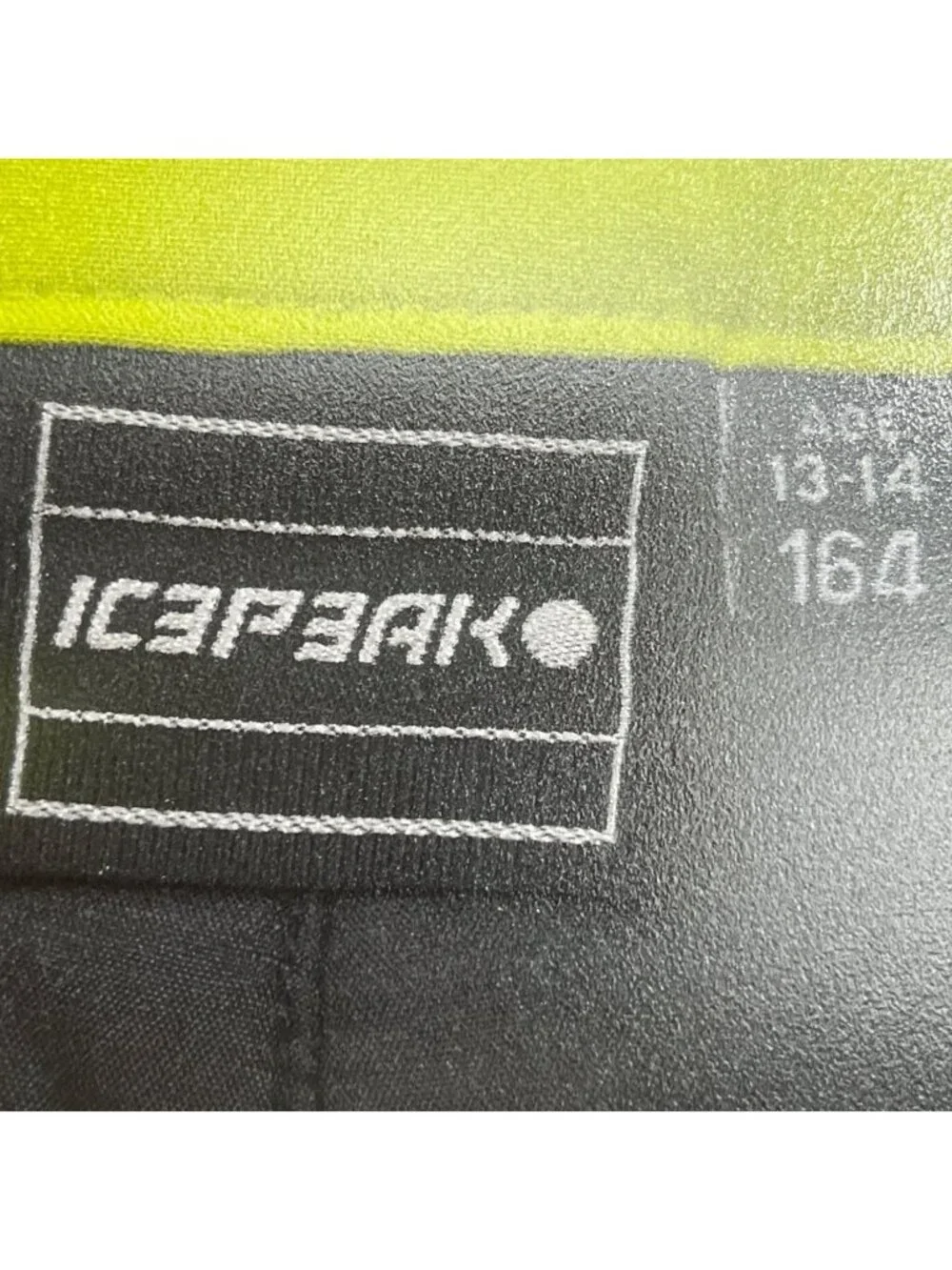 Icepeak Youth Ski Pants W/ Suspenders Neon Yellow Size 164 Waterproof & Insulate